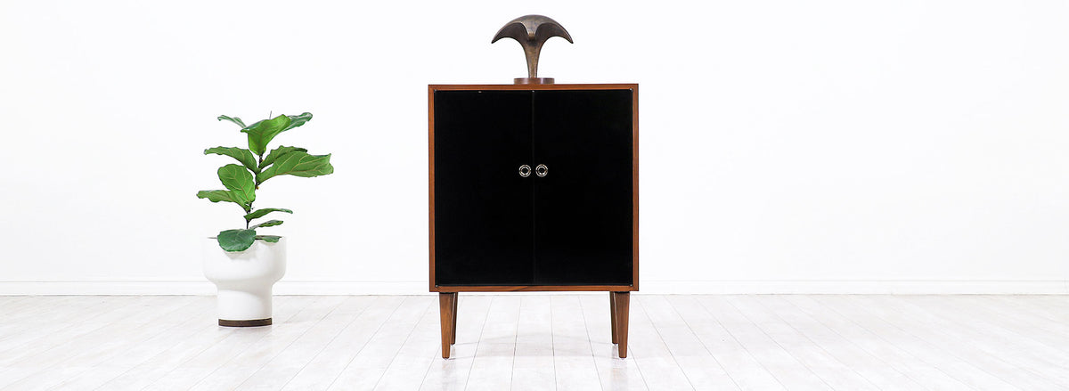Greta M. Grossman Two-Tone Lacquered & Walnut Cabinet for Glenn of California