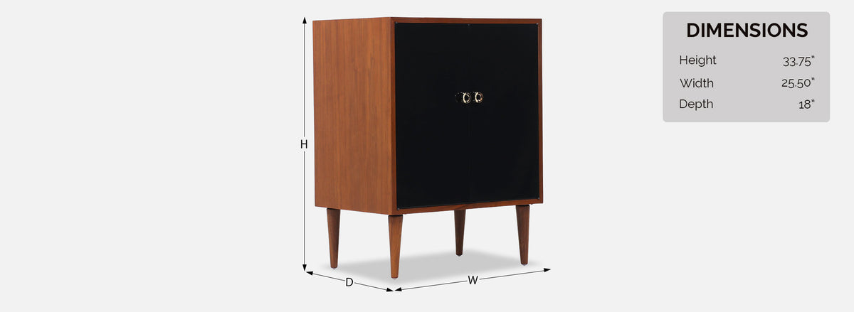Greta M. Grossman Two-Tone Lacquered & Walnut Cabinet for Glenn of California