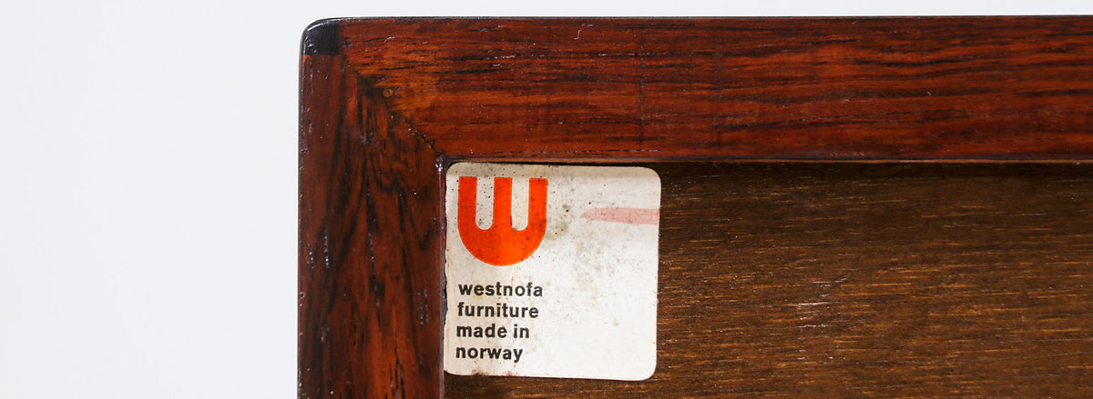Mid-Century Modern Rosewood 8- Drawer Dresser by Westnofa