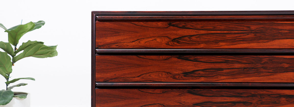 Mid-Century Modern Rosewood 8- Drawer Dresser by Westnofa