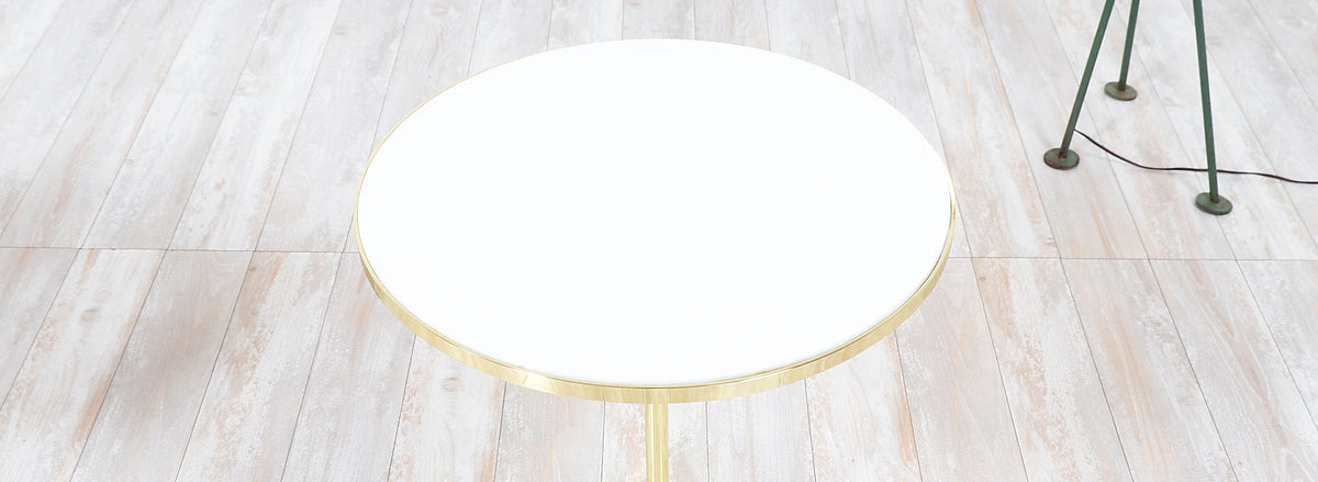 Paul McCobb ”Cigarette” Brass Tripod Side Tables for Directional