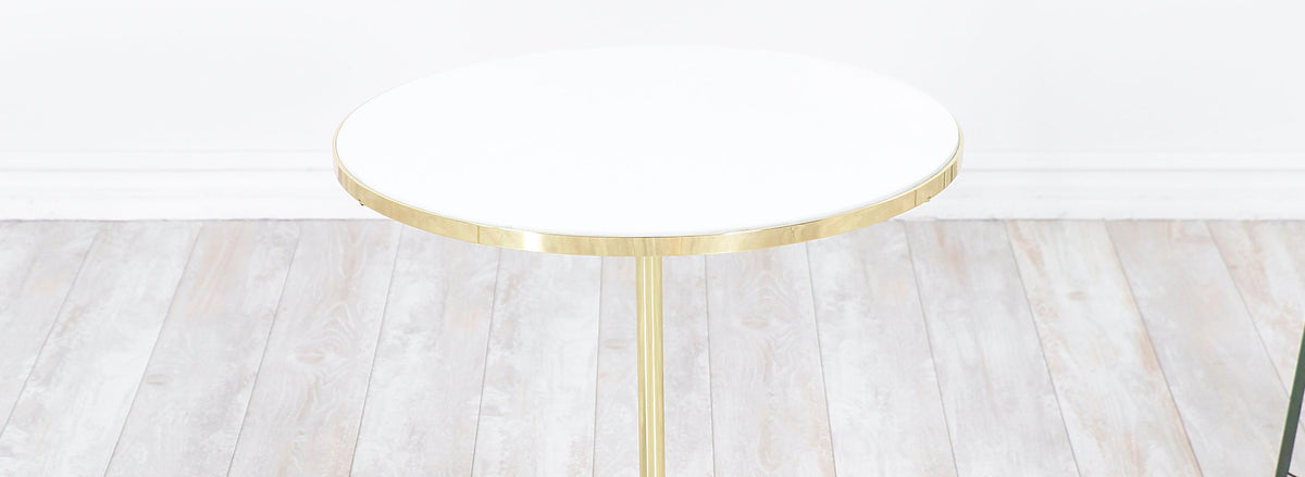 Paul McCobb ”Cigarette” Brass Tripod Side Tables for Directional
