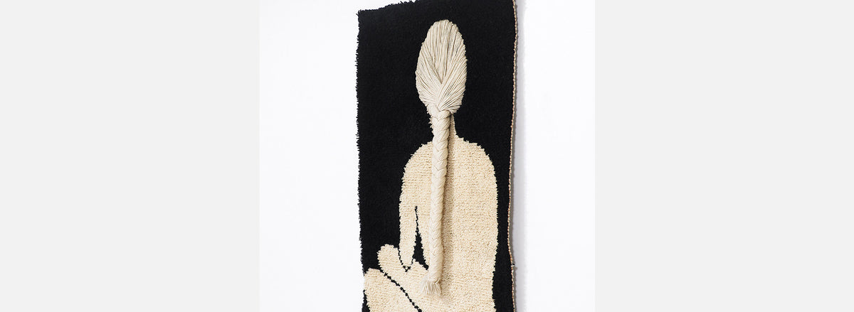 Danish Modern Woman Silhouette Wall Hanging Pop Art Rug by Rya