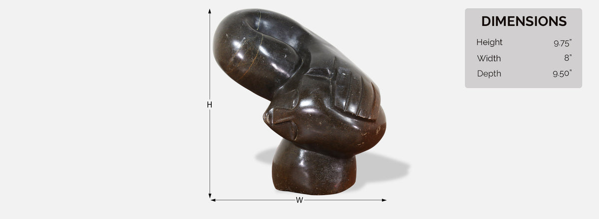 Mid-Century Modern Abstract Women Carved Stone Sculpture