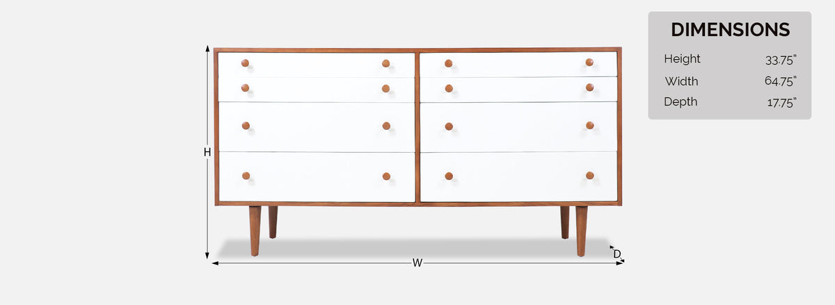 Milo Baughman Two-Tone Lacquered & Walnut Dresser for Glenn of California 3