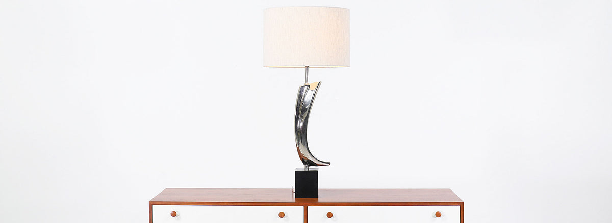 Richard Barr & Harold Weiss Chrome Table Lamp for Laurel Lamp Co.