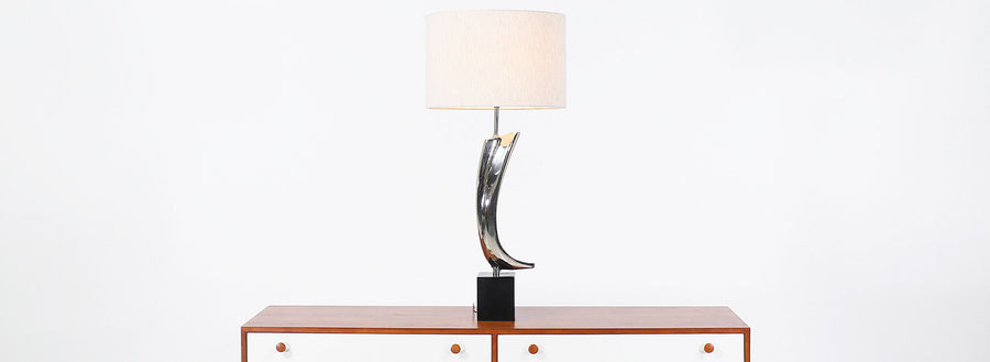 Richard Barr & Harold Weiss Chrome Table Lamp for Laurel Lamp Co.