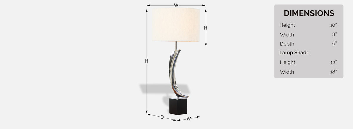 Richard Barr & Harold Weiss Chrome Table Lamp for Laurel Lamp Co.