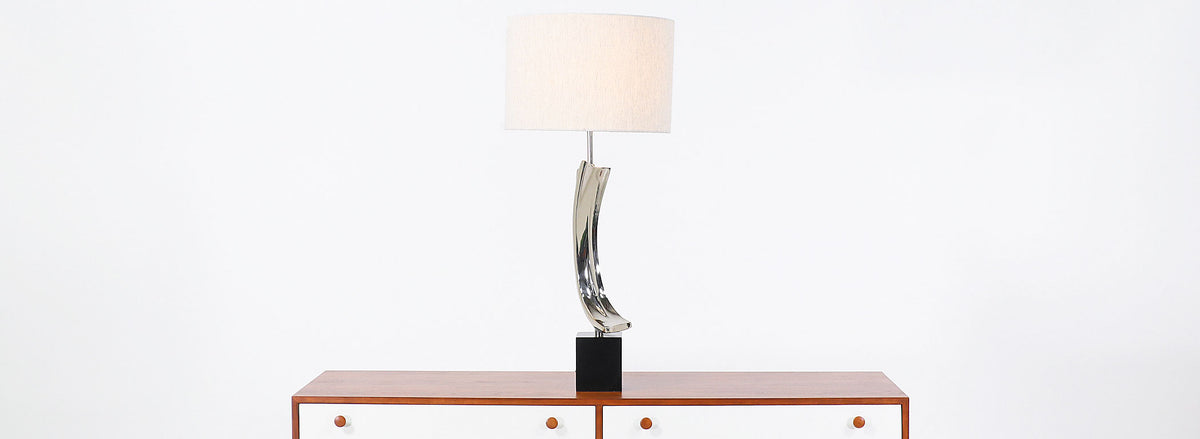 Richard Barr & Harold Weiss Chrome Table Lamp for Laurel Lamp Co.