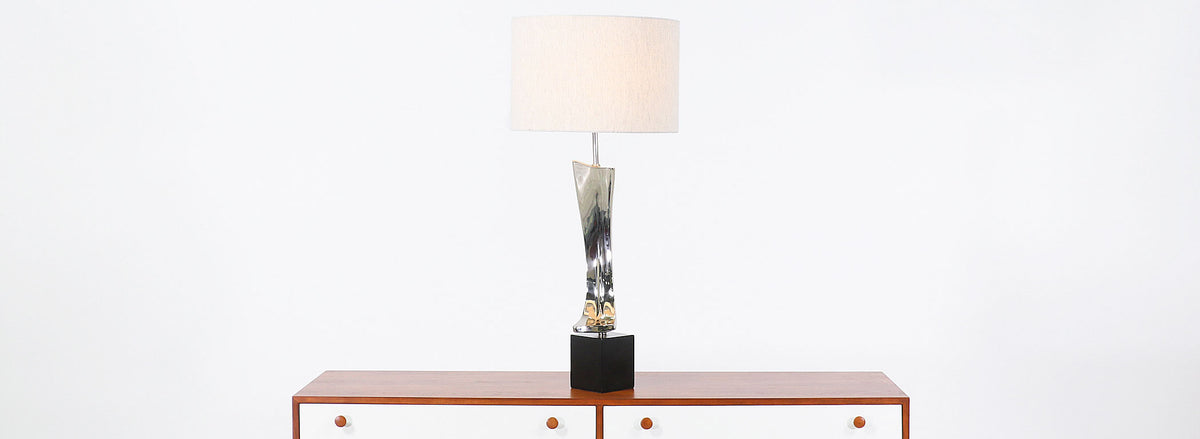 Richard Barr & Harold Weiss Chrome Table Lamp for Laurel Lamp Co.