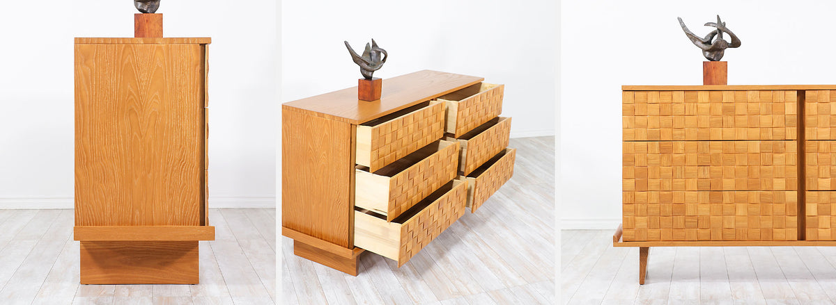 Paul Laszlo "Basket Weave" Dresser for Brown Saltman