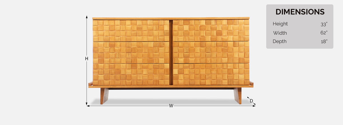 Paul Laszlo "Basket Weave" Dresser for Brown Saltman