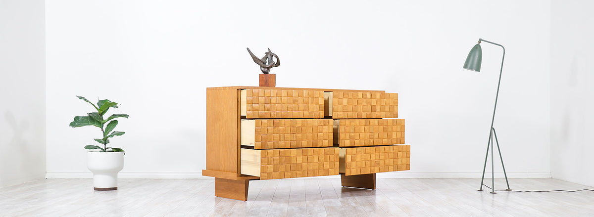 Paul Laszlo "Basket Weave" Dresser for Brown Saltman
