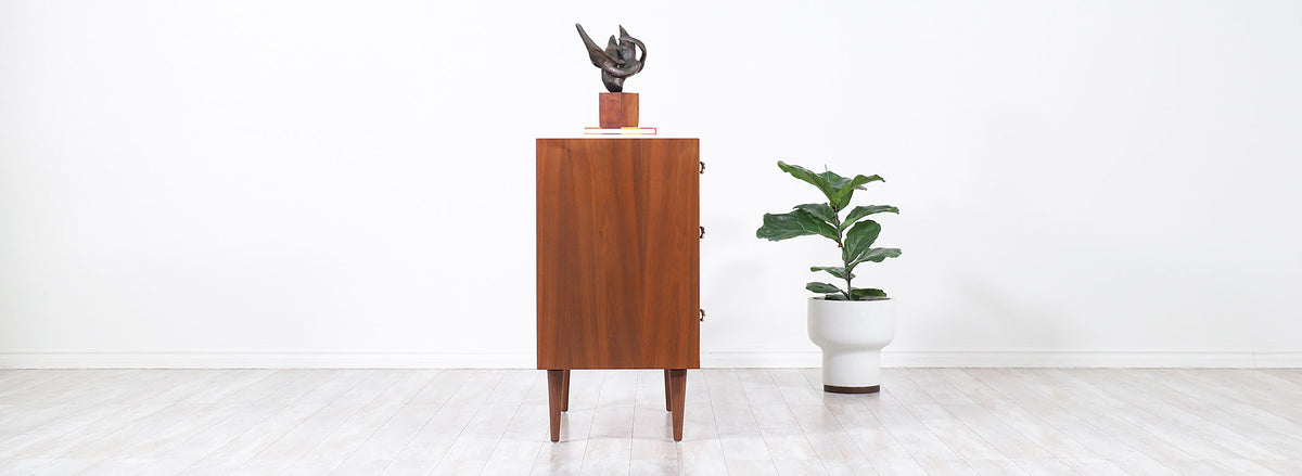 Greta M. Grossman Two-Tone Lacquered & Walnut Chests for Glenn of California