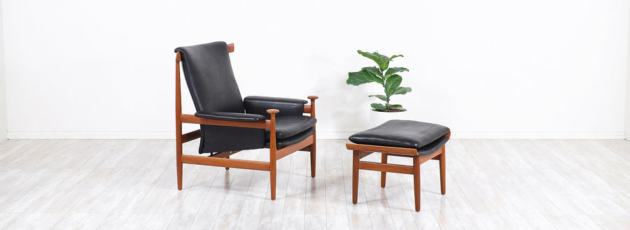 Finn Juhl Bwana Chair with Ottoman for France & Søn