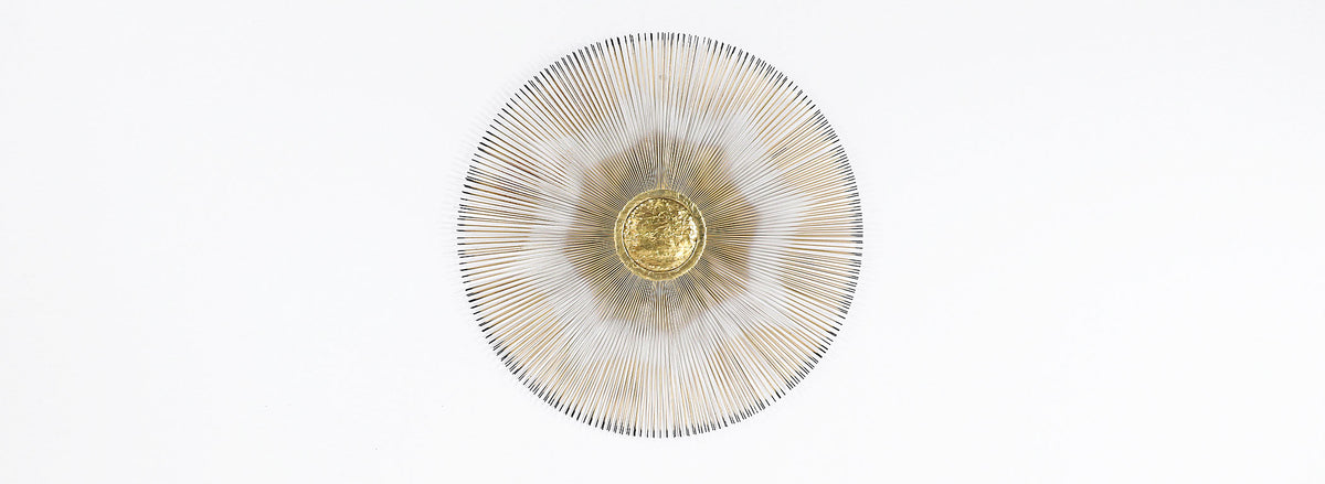 Mid-Century Modern Sunburst Brass Wall Sculpture by Casa Devall