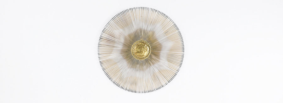 Mid-Century Modern Sunburst Brass Wall Sculpture by Casa Devall