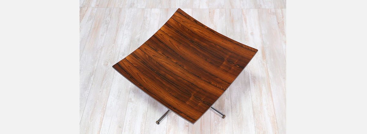 Jorge Zalszupin “Presidencial” Rosewood Lounge Chair with Ottoman