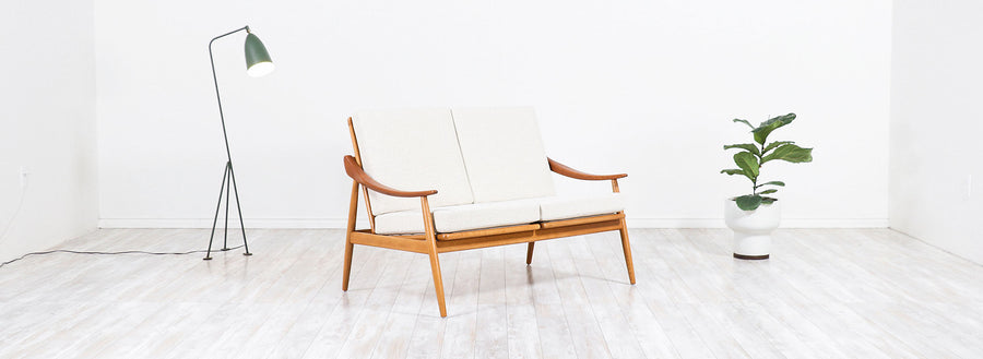 Kurt Østervig Reclining Love Seat for Jason Møbler 