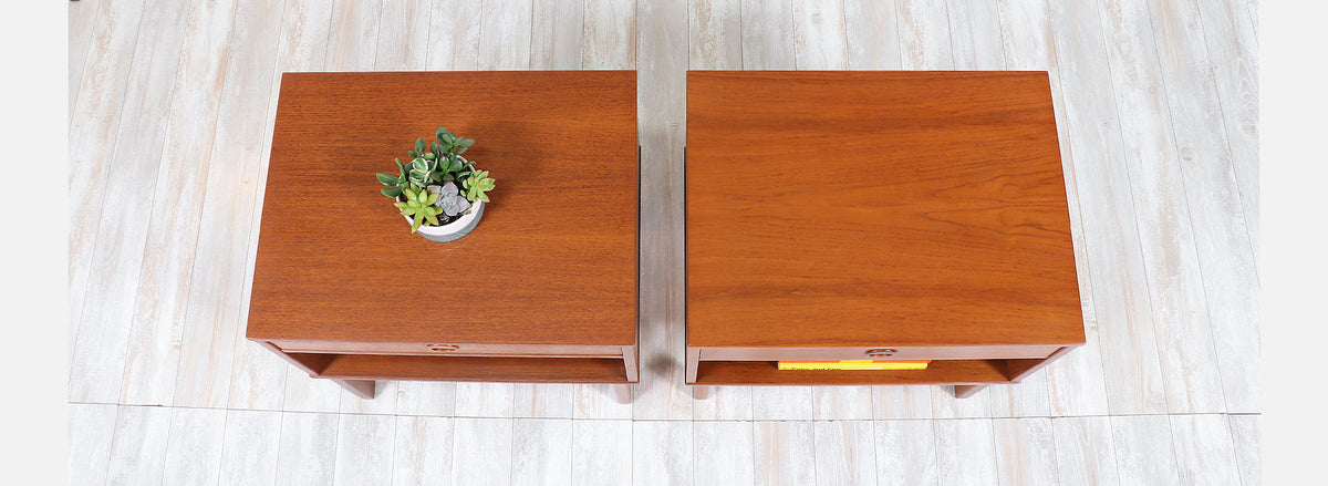 Yngve Ekström Teak Night Stands for Dux 