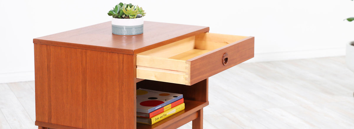 Yngve Ekström Teak Night Stands for Dux 