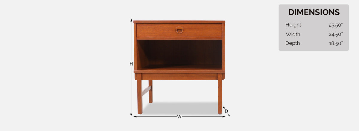 Yngve Ekström Teak Night Stands for Dux 