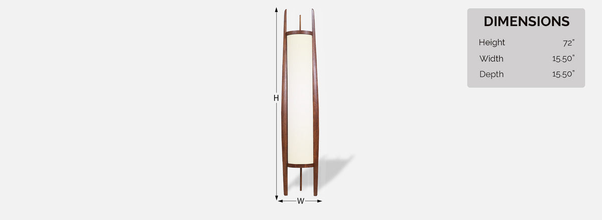Mid-Century Modern Monumental Sculpted Floor Lamp by Modeline 