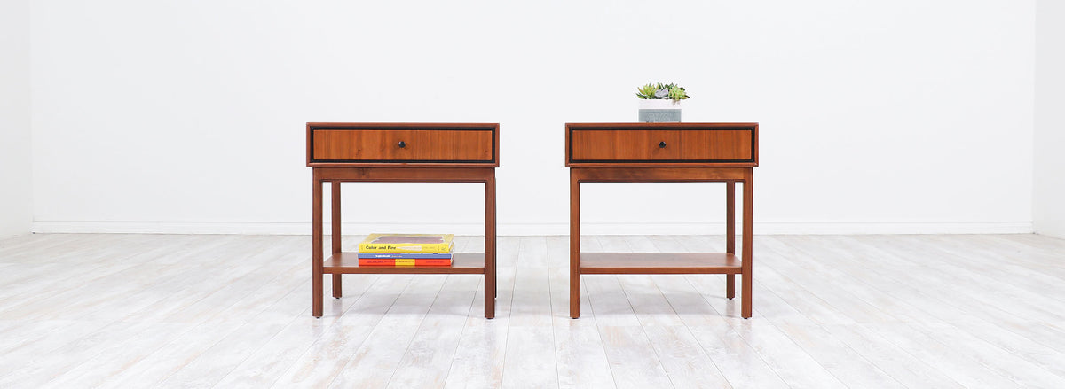 Milo Baughman Two-Tier Night Stands for Arch Gordon-2