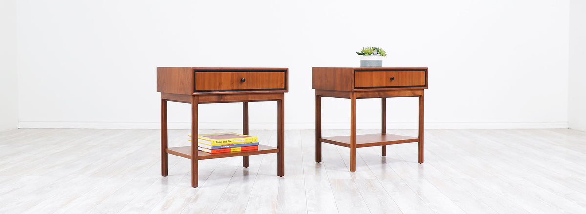 Milo Baughman Two-Tier Night Stands for Arch Gordon-2