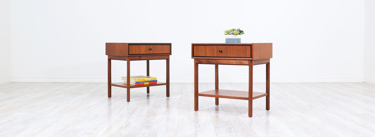 Milo Baughman Two-Tier Night Stands for Arch Gordon-2
