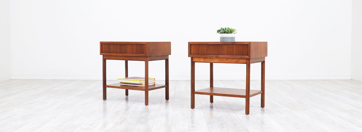 Milo Baughman Two-Tier Night Stands for Arch Gordon-2