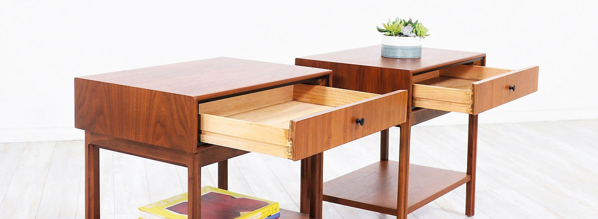 Milo Baughman Two-Tier Night Stands for Arch Gordon-2
