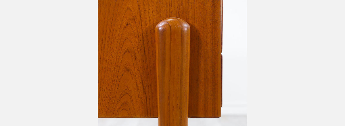 Danish Modern Executive Teak Desk with Bookshelf by Christian Møller