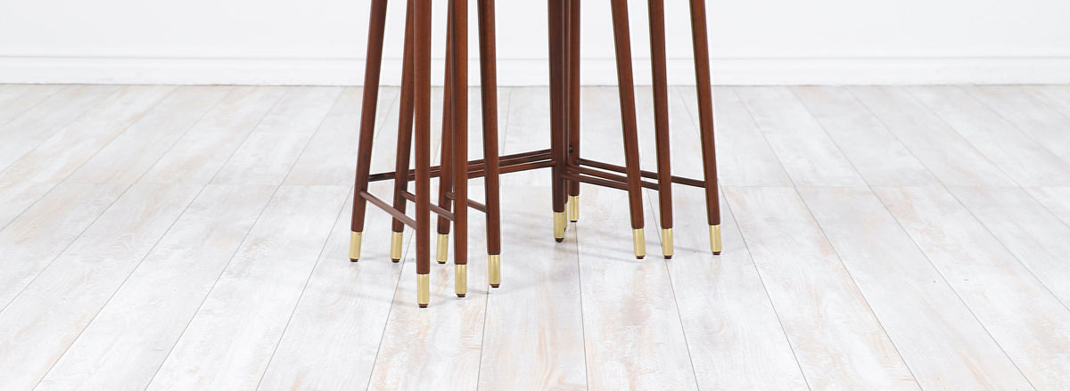 Edmund Jørgensen Kidney Style Nesting Tables for Møbelfabriken Gorm 