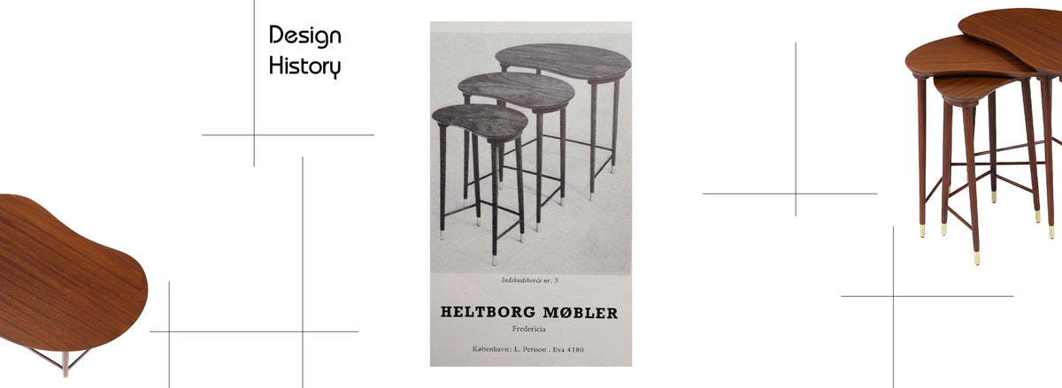 Edmund Jørgensen Kidney Style Nesting Tables for Møbelfabriken Gorm 