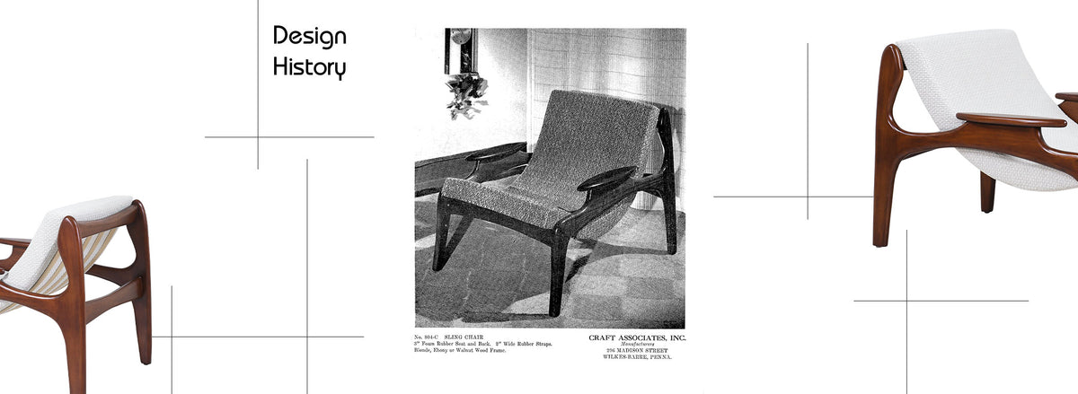 Adrian Pearsall Model 804-C Sling Chair for Craft Associates 