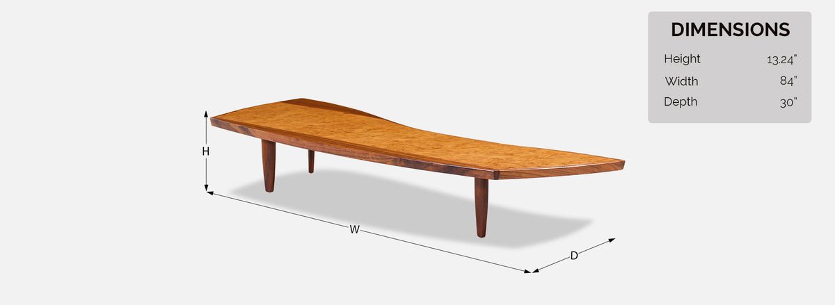 George Nakashima ”Sundra” Coffee Table for Widdicomb 