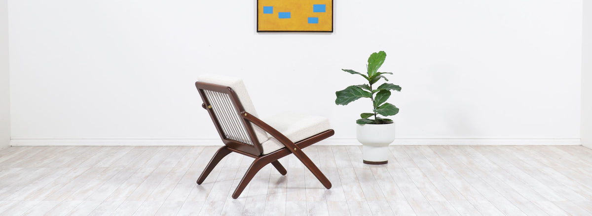 Italian Modern "Scissor" Lounge Chair