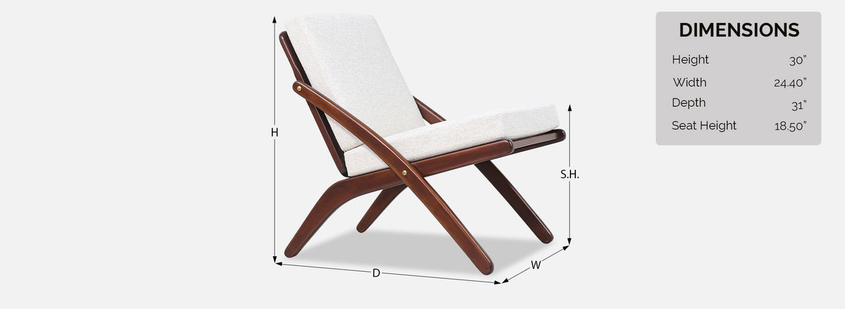 Italian Modern "Scissor" Lounge Chair