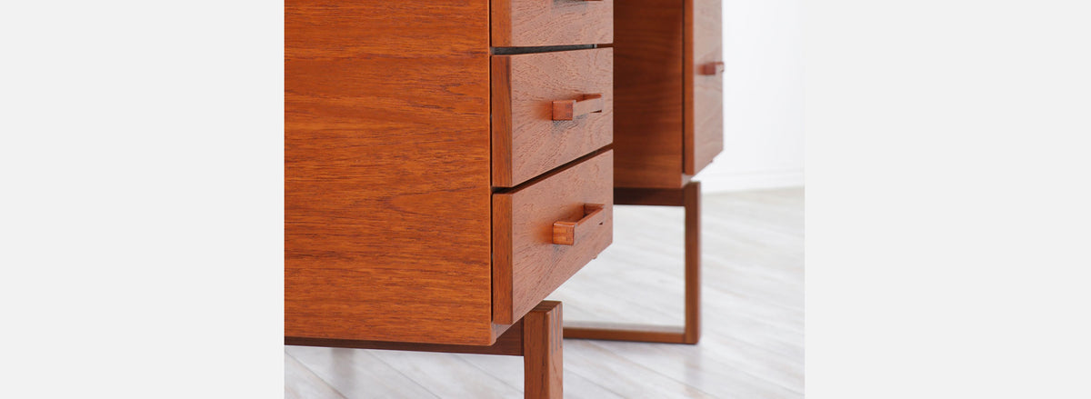 Henning Jensen & Torbin Valeur Executive Desk with Bookshelf for Dyrlund 
