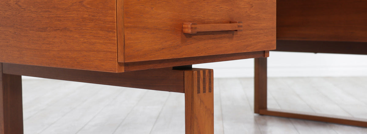 Henning Jensen & Torbin Valeur Executive Desk with Bookshelf for Dyrlund 
