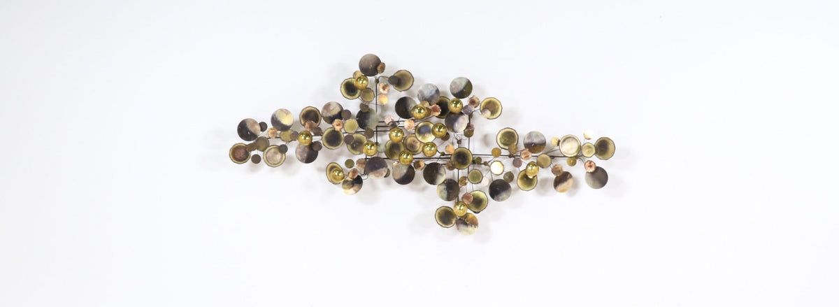 Large Curtis Jere "Raindrop" Wall Sculpture for Artisan House
