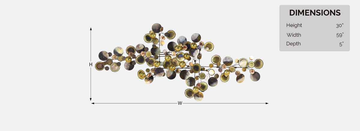 Large Curtis Jere "Raindrop" Wall Sculpture for Artisan House