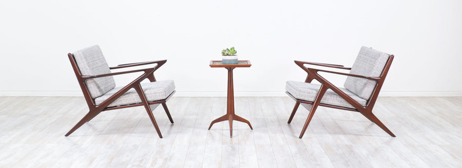Mid-Century Modern "Z" Lounge Chairs by Poul Jensen for Selig 