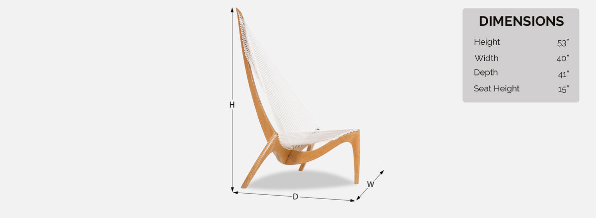 Original Jørgen Høvelskov "Harp" Chair for Christensen & Larsen 234