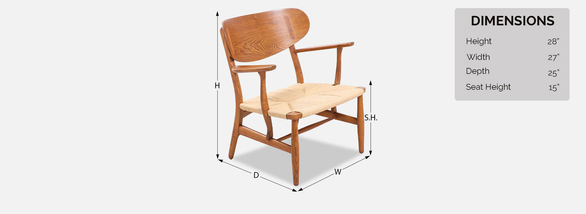 Pair of Hans J. Wegner CH-22 Lounge Chairs for Carl Hansen & Søn 