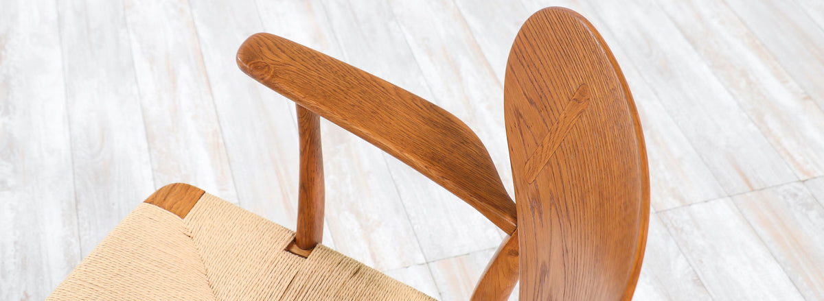 Pair of Hans J. Wegner CH-22 Lounge Chairs for Carl Hansen & Søn 