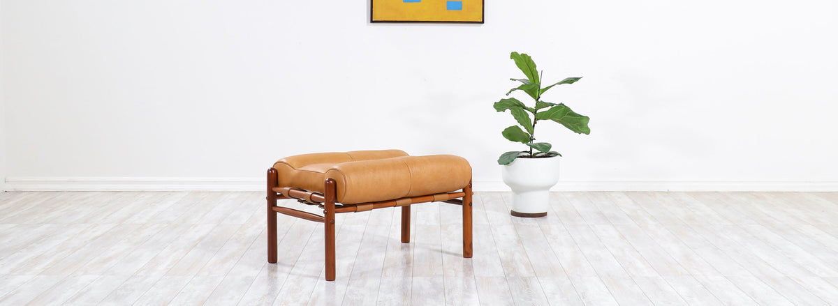 1970s Arne Norell "Inca" Stool for Norell Möbler