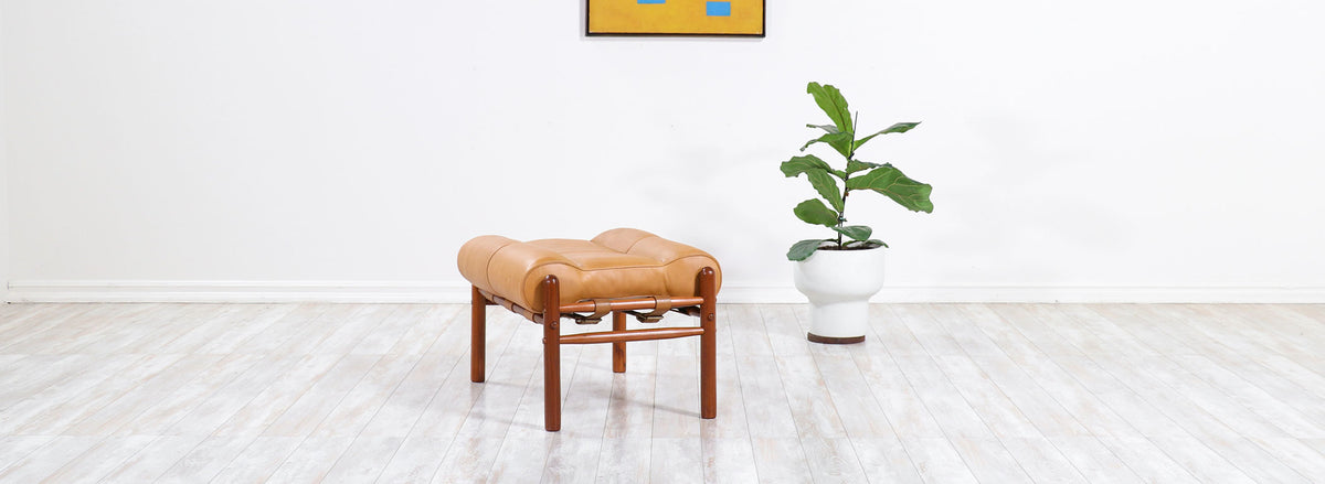 1970s Arne Norell "Inca" Stool for Norell Möbler