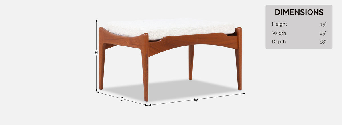 Danish Modern Teak Stool by Poul Jensen for Selig 